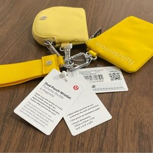 NWT Lulu Dual Pouch Wristlet